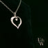 9ct White Gold Small Plain Heart Pendant