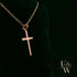 9ct Rose Gold Small Plain Cross Pendant