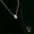 9ct Yellow Gold Single Stone Moissanite Necklace