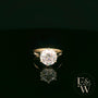 9ct Yellow Gold & White Moissanite Single Stone Ring