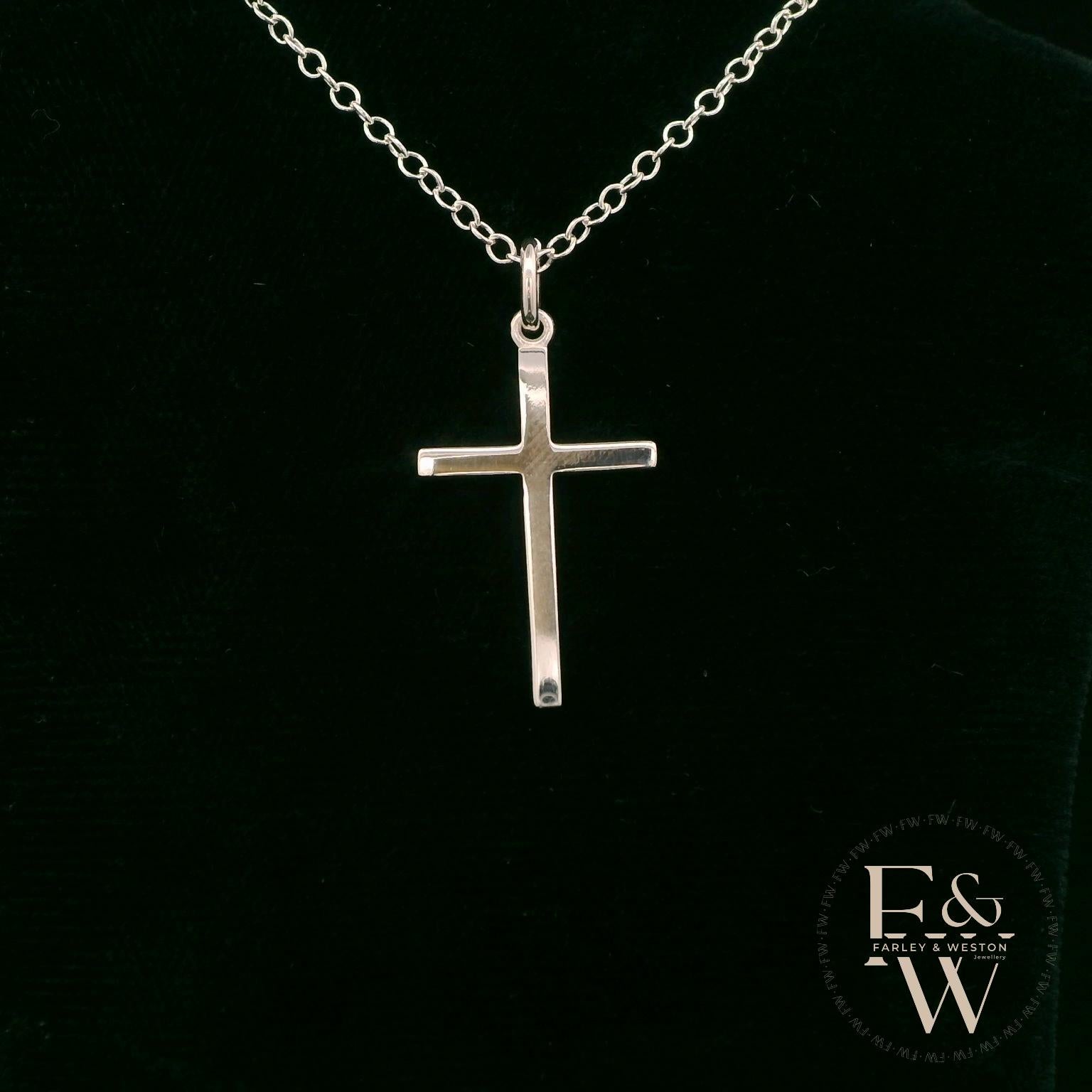 Sterling Silver Small Plain Cross Pendant