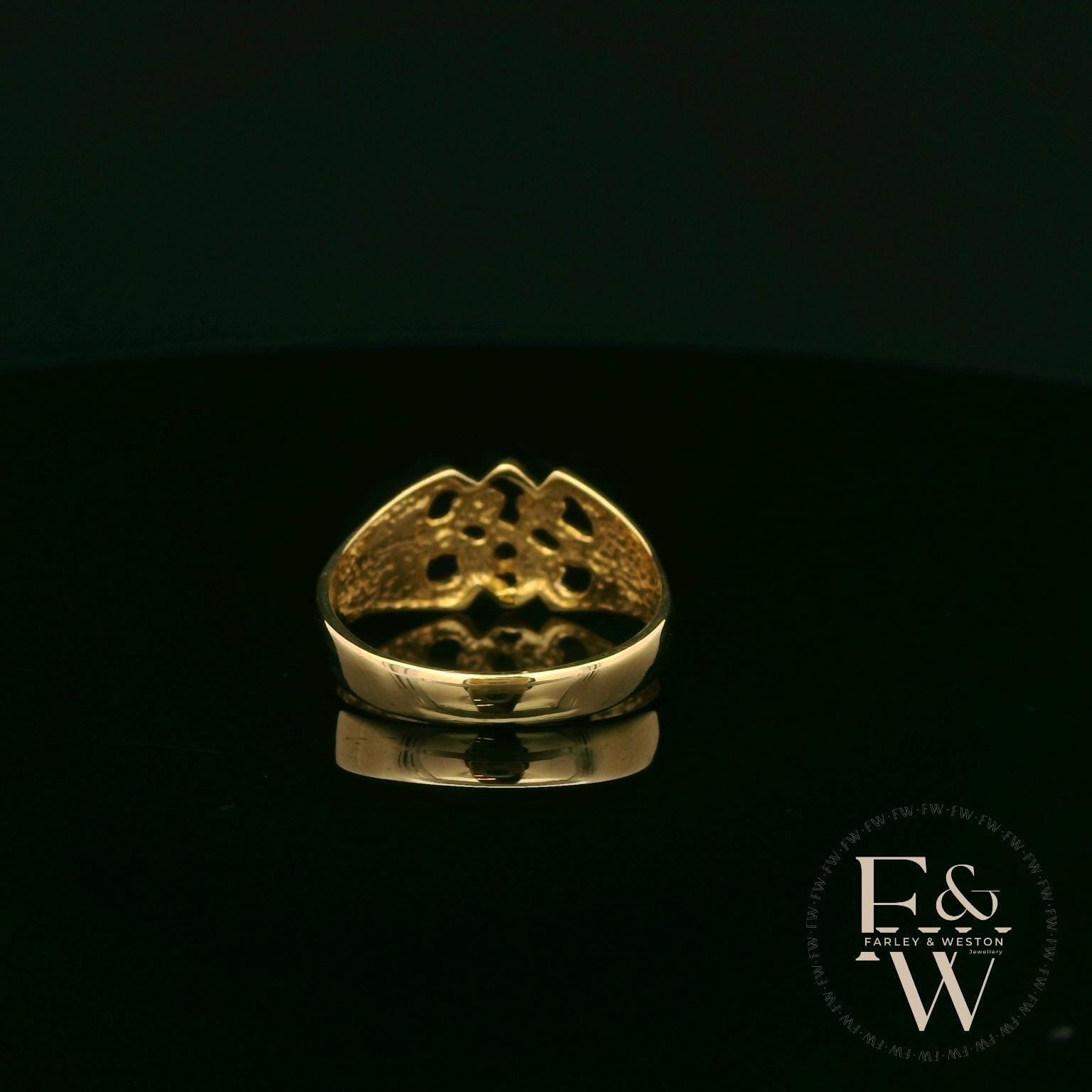 9ct Yellow Gold Intricate Gold Celtic Ring