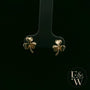 3 Leaf Clover 9ct Yellow Gold Studs