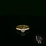 18ct White and Yellow Gold Round-Cut Solitaire Diamond Ring