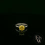 Sterling Silver Yellow Sapphire CZ Single Stone Ring