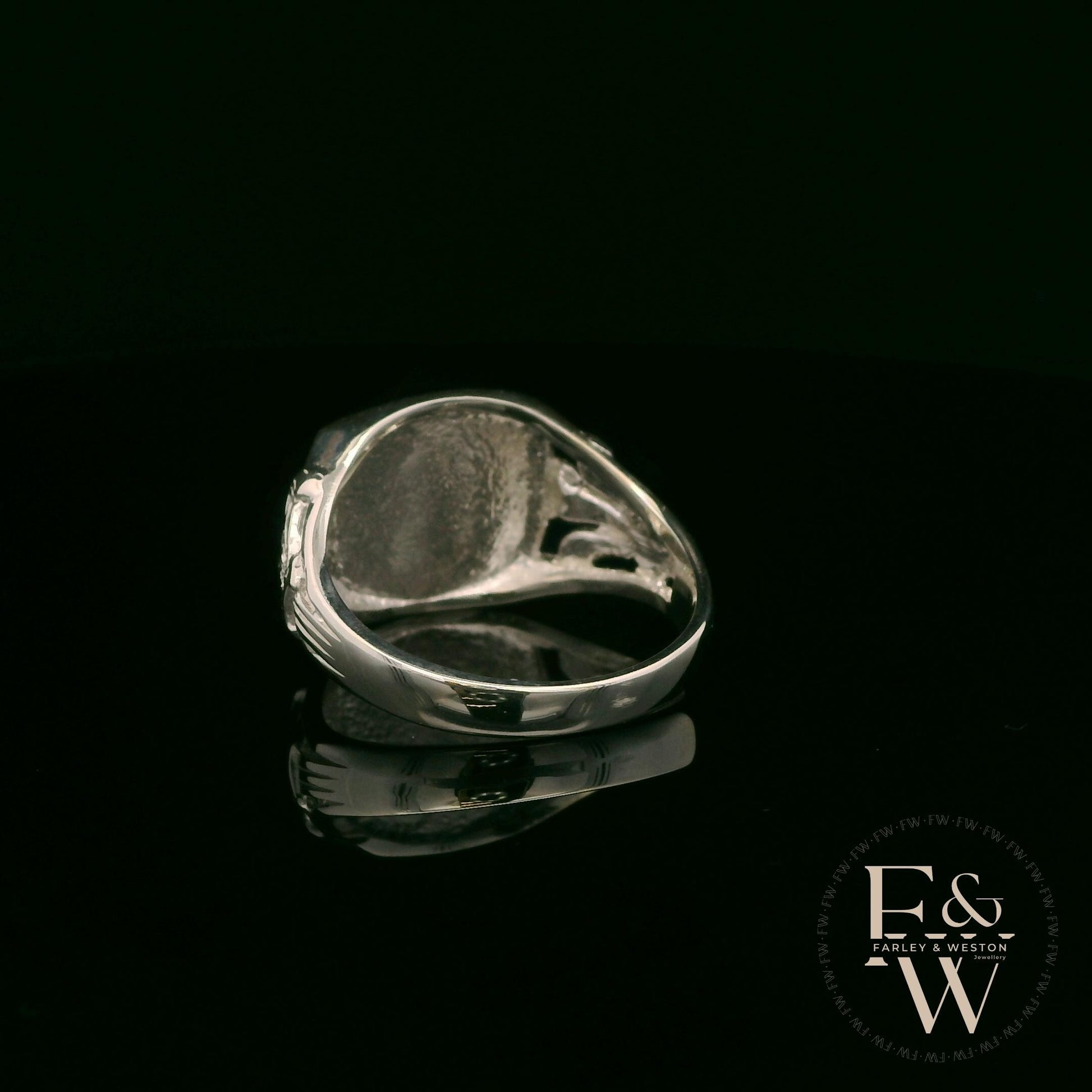 Large Sterling Silver Welsh Dragon Signet Ring