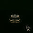 9ct Yellow Gold & Three Stone Moissanite Ring