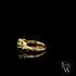 Celtic Patterned 9ct Yellow Gold Emerald CZ Single Stone Ring