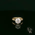 9ct Yellow Gold and White Moissanite Single Stone Ring
