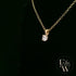9ct Yellow Gold & Solitaire Moissanite Pendant