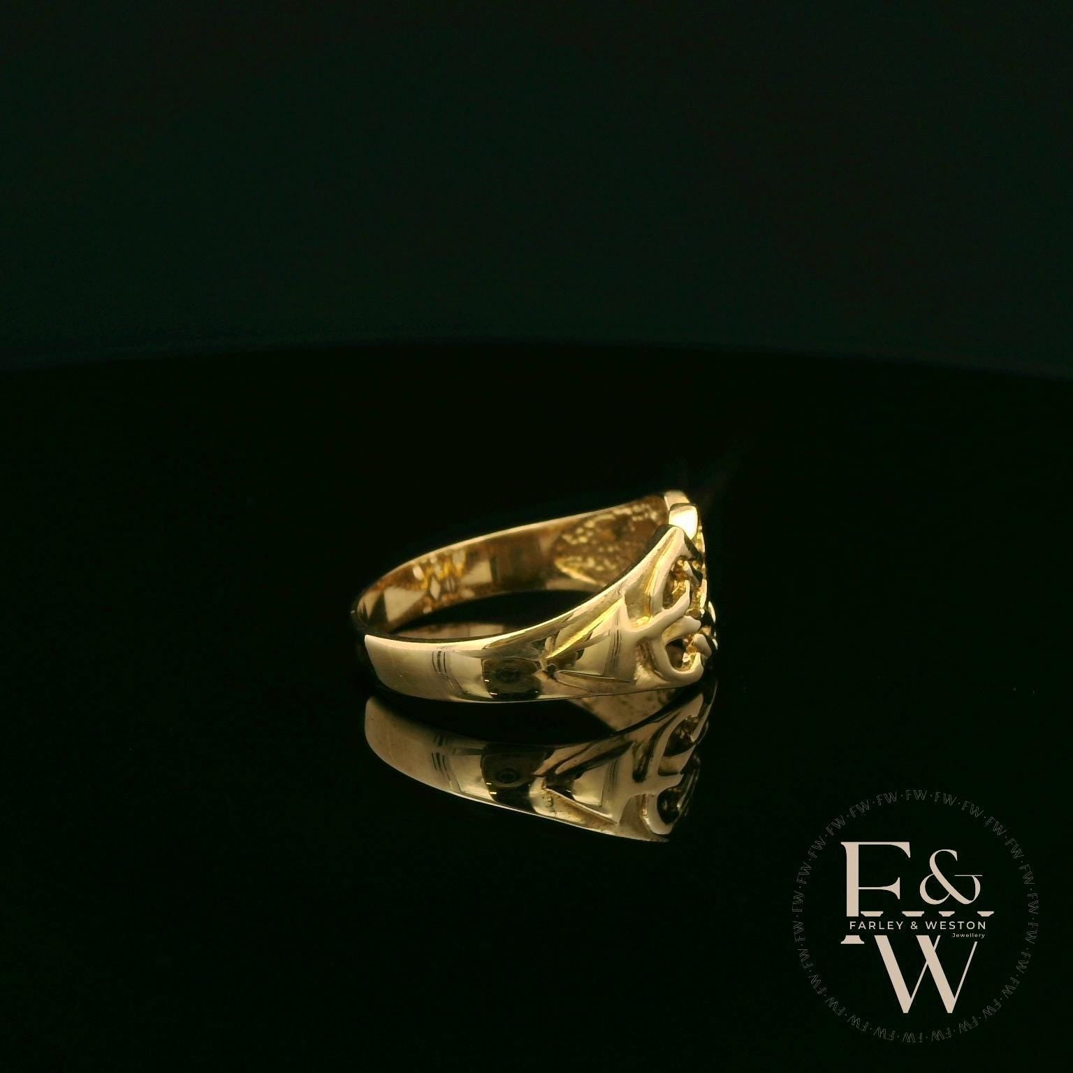 9ct Yellow Gold Intricate Gold Celtic Ring