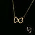 9ct Yellow Gold Infinity Heart Charm Pendant