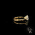 White Moissanite Solitaire 9ct Yellow Gold Ring