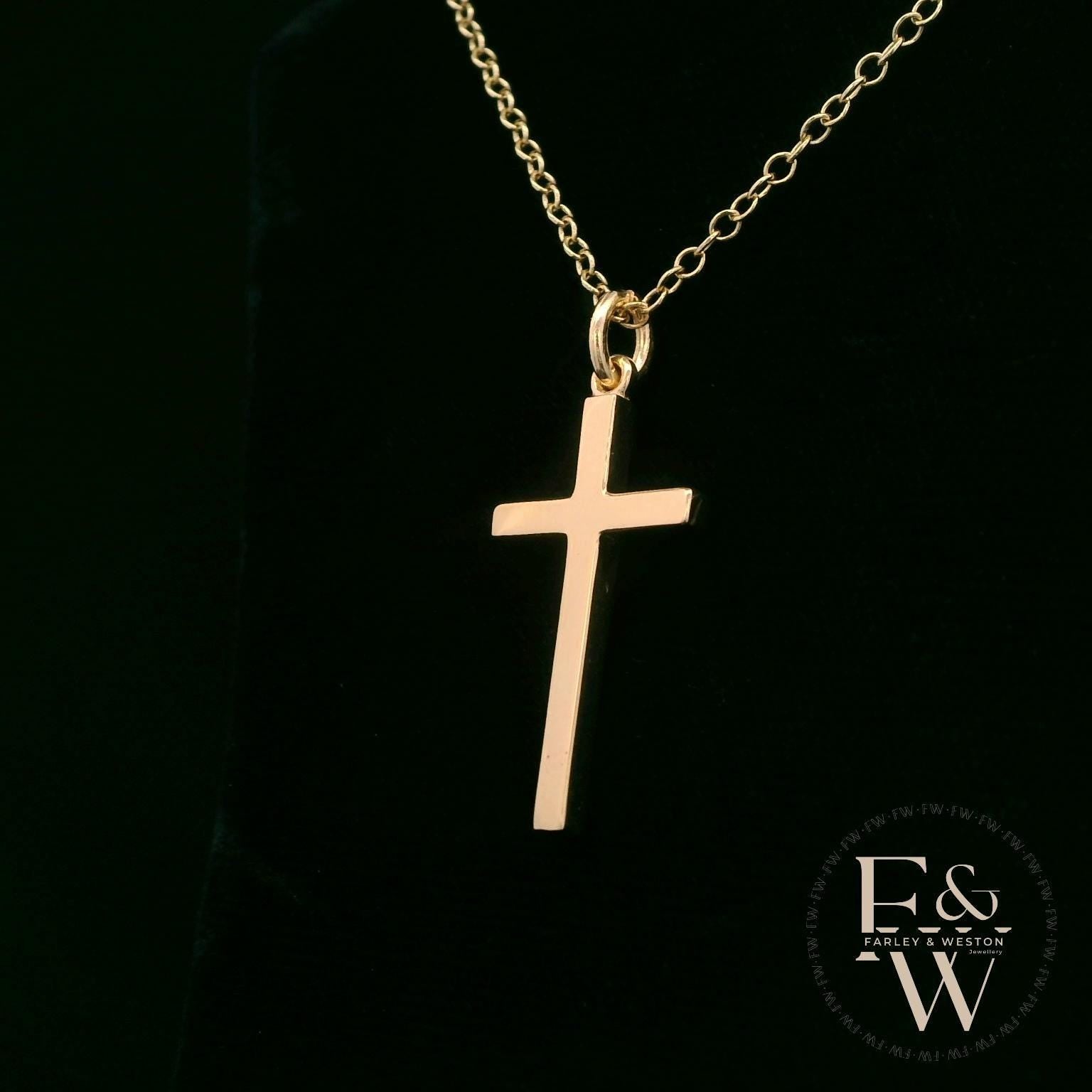 9ct Yellow Gold Cross Pendant