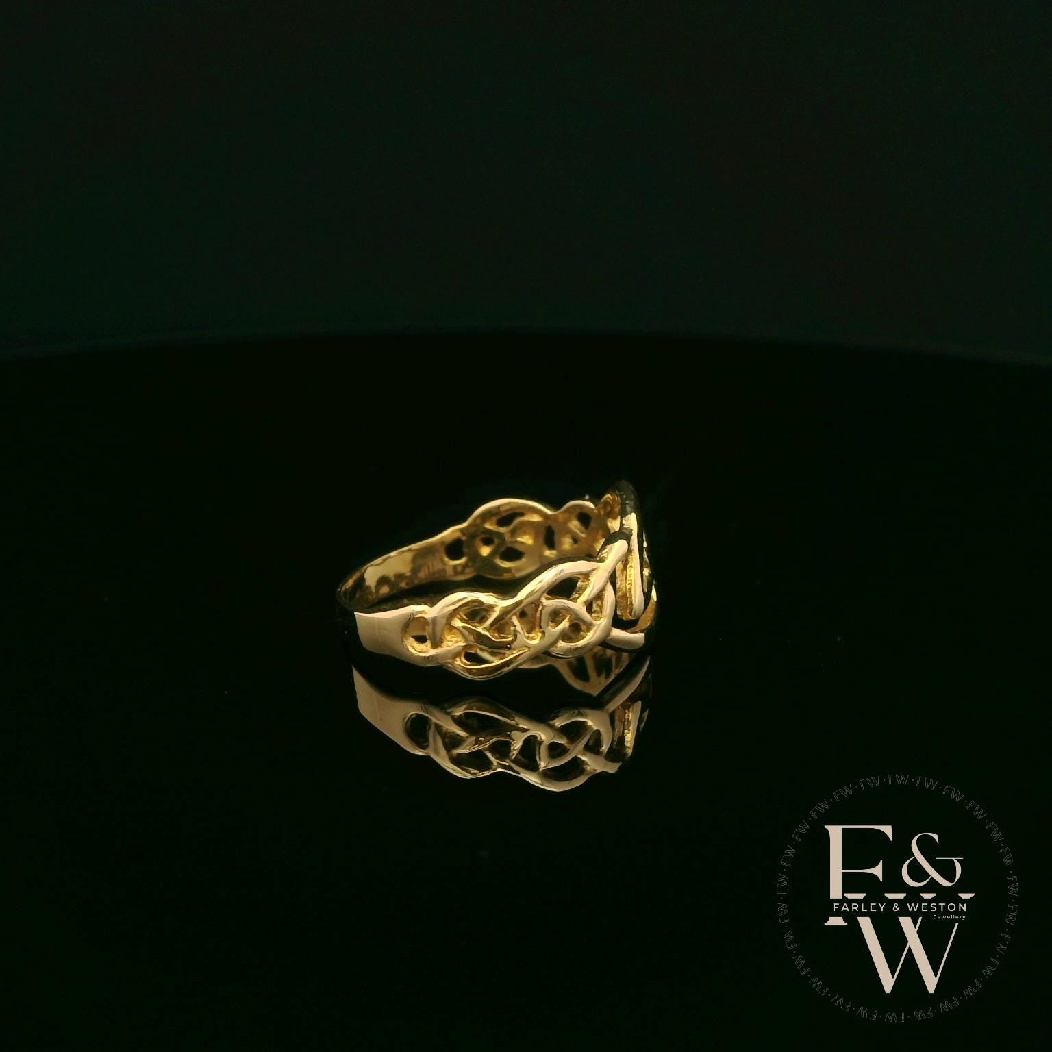 Celtic Trinity Knot Ring 9ct Yellow Gold