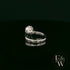 9ct White Gold and White Moissanite Single Stone Ring