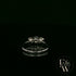 9ct White Gold & Three Stone Moissanite Ring