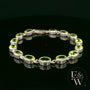 Sterling Silver Oval Peridot Bracelet