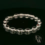 Sterling Silver Oval Garnet Bracelet