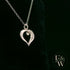 Sterling Silver White Moissanite Heart Pendant