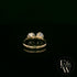 Double Moissanite & 9ct Yellow Gold Ring