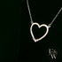 Sterling Silver White Moissanite Heart Necklace