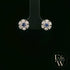 18ct White Gold Round-Cut Sapphire & Diamond Studs