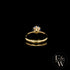 9ct Yellow Gold Tanzanite CZ Single Stone Ring