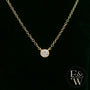 9ct Yellow Gold Single Stone Lab-Grown Diamond Necklace