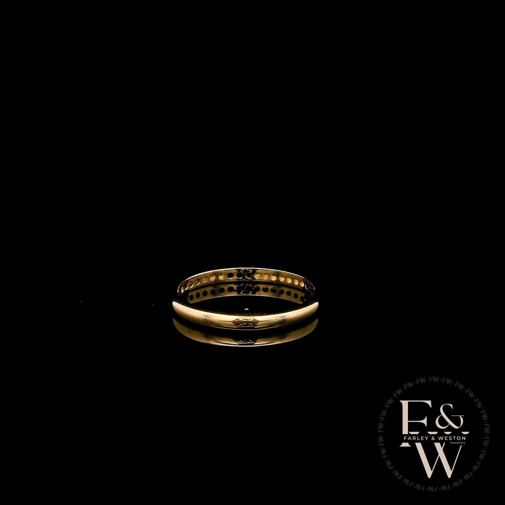 9ct Yellow Gold Channel Set Lab-Grown Diamond Half-Eternity Ring