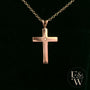 9ct Rose Gold Lab-Grown Diamond Set Cross Pendant
