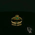 Claddagh Ring 9ct Yellow Gold with Green Agate Heart