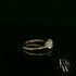 9ct Yellow Gold & Three Stone Moissanite Ring