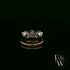 9ct Rose Gold & Three Stone Moissanite Ring