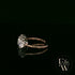 9ct Rose Gold & Three Stone Moissanite Ring