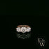 9ct Rose Gold & Three Stone Moissanite Ring