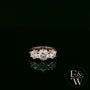 9ct Rose Gold & Three Stone Moissanite Ring