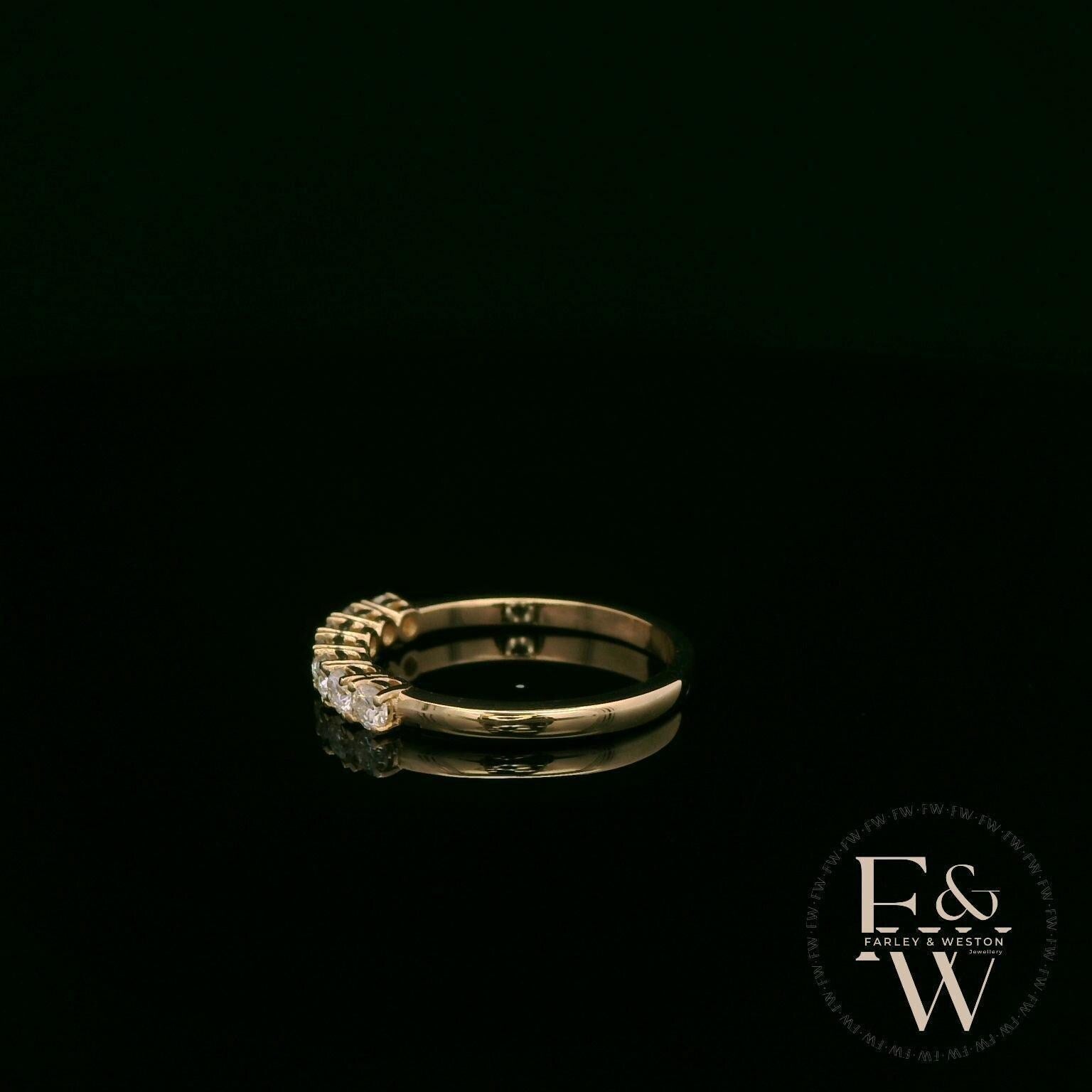 9ct Yellow Gold Diamond Half Eternity Ring