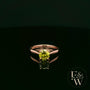 9ct Rose Gold Peridot CZ Solitaire Ring