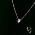 9ct White Gold Single Stone Lab-Grown Diamond Necklace