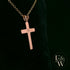 9ct Rose Gold Diamond Set Cross Pendant