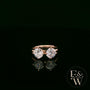 Double Moissanite & 9ct Rose Gold Ring
