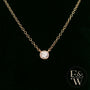 9ct Rose Gold Single Stone Lab Grown Diamond Necklace
