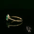 Lab Grown Emerald and Diamond 9ct Yellow Gold Cluster Ring