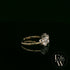 9ct Yellow Gold & Three Stone Moissanite Ring