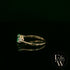 Lab Grown Emerald and Diamond 9ct Yellow Trilogy Ring