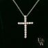 Sterling Silver White Moissanite Cross Pendant