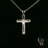 9ct White Gold Lab-Grown Diamond Set Cross Pendant