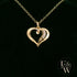 9ct Yellow Gold Small White Moissanite Heart Pendant