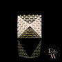 Heavy Silver Textured Pyramid Ring